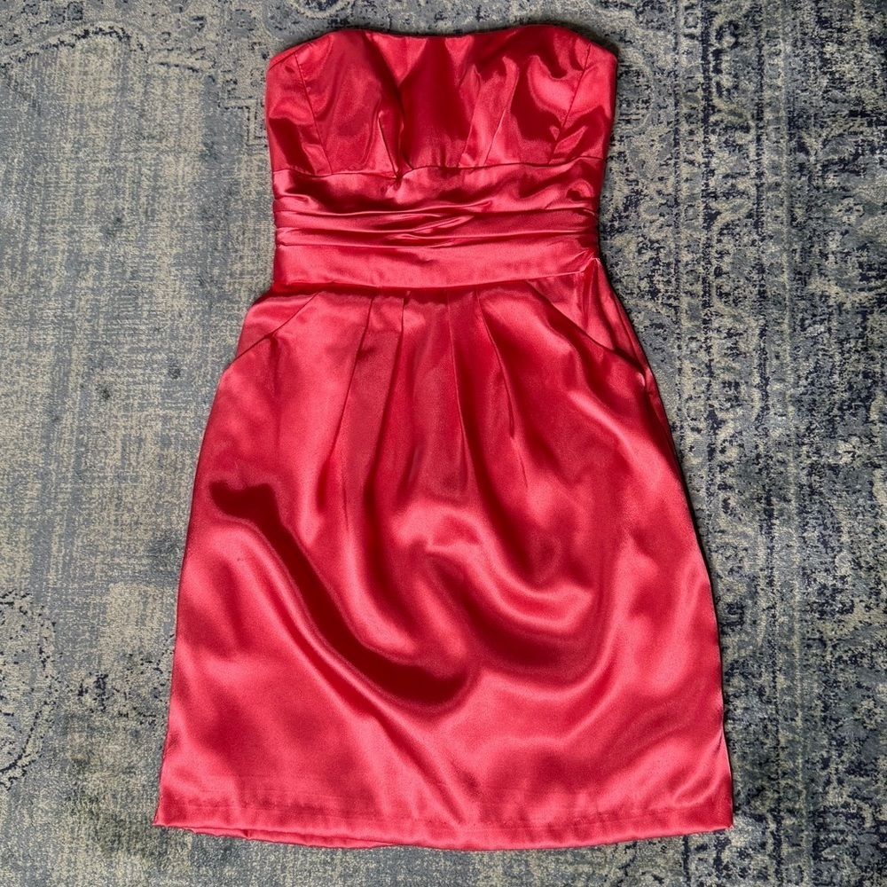 Dave’s Bridal Coral Mini Dress 4